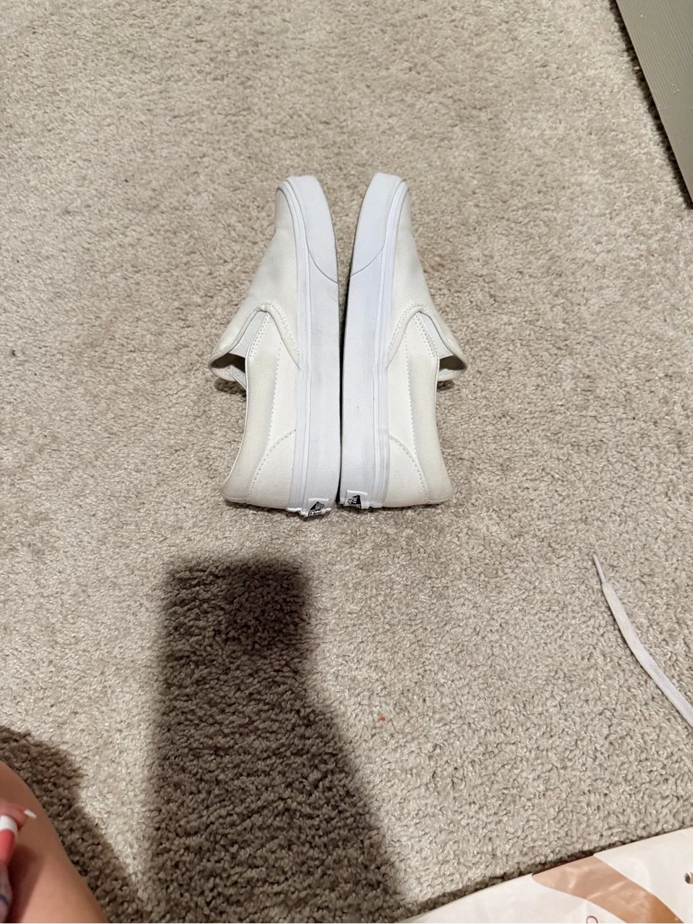 Vans Classic Slip-On Canvas Sneakers in White